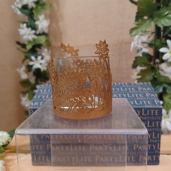 🔹🔷PartyLite Golden Frond Votive Trio🔷🔹